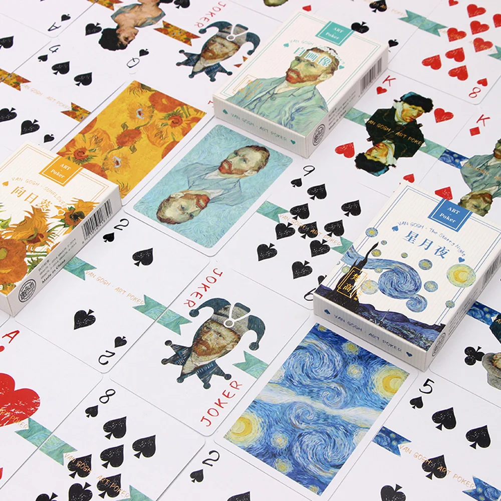Art Playing Cards Van Gogh Playing Card Set Classic Magic Tools Family Gatherings Tabletop Games Poker Cards