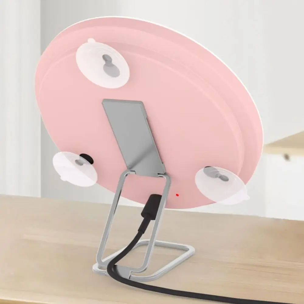Compact 6-Inch Round Portable Magnifying Makeup Mirror - 30X Magnification for Travel and Vanity Use, Handheld and Desktop Stand