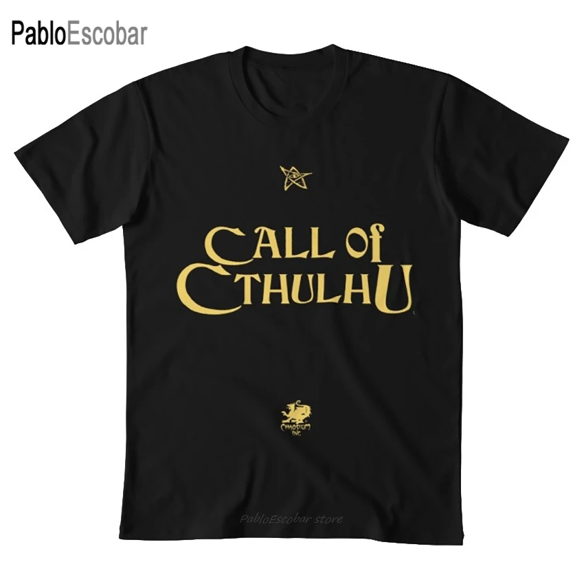 Call Of Cthulhu - Logo (Oro Con Elder Sign & Chaosium) T Shirt Cthulhu Call Of Cthulhu Chaosium Cthulhu Mythos Mythos