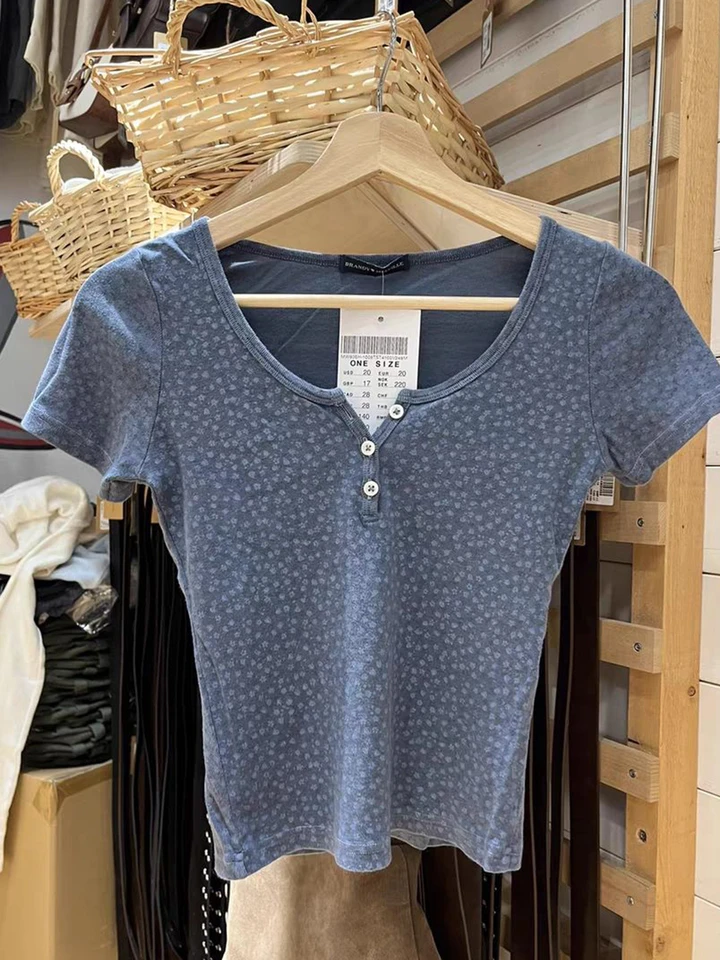 Crop Top XXI à Boutons, Floral, Sans Manches, Taille S, Très Bon état