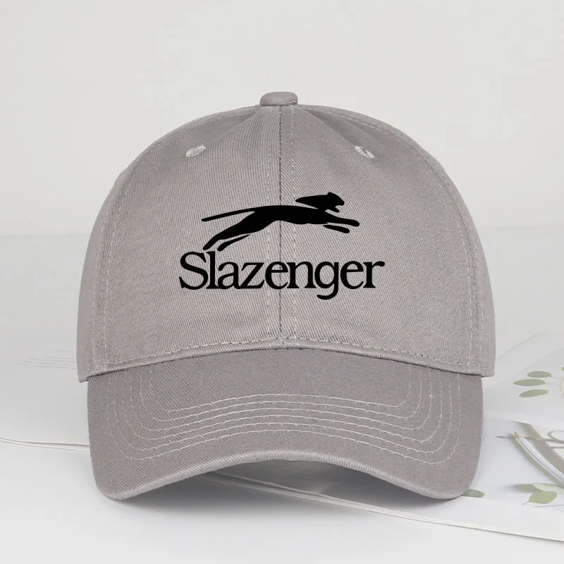 MLFO Slazenger 치타 프린트 야구 모자 가볍고 통기성이 있으며 조절 가능한 스포티 클래식 스타일 남여 공용 테니스 애호가 선물