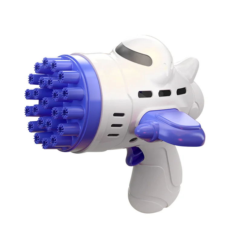 New 23 Holes Electric Rocket Bubble Gun Toy Bubbles Machine Automatic Soap Blower with Light Summer Outdoor Party games Child 6