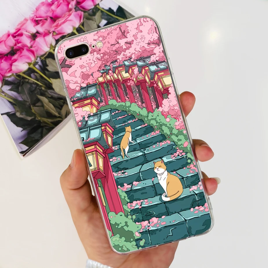 Cute Painted Clear Silicone Soft TPU Phone Case