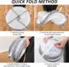 1/2 Layer Clothes Dryer Basket With Hanging Hook Fine Mesh Polyester Household Towels Foldable Baby Sweater Drying Rack For Home 2