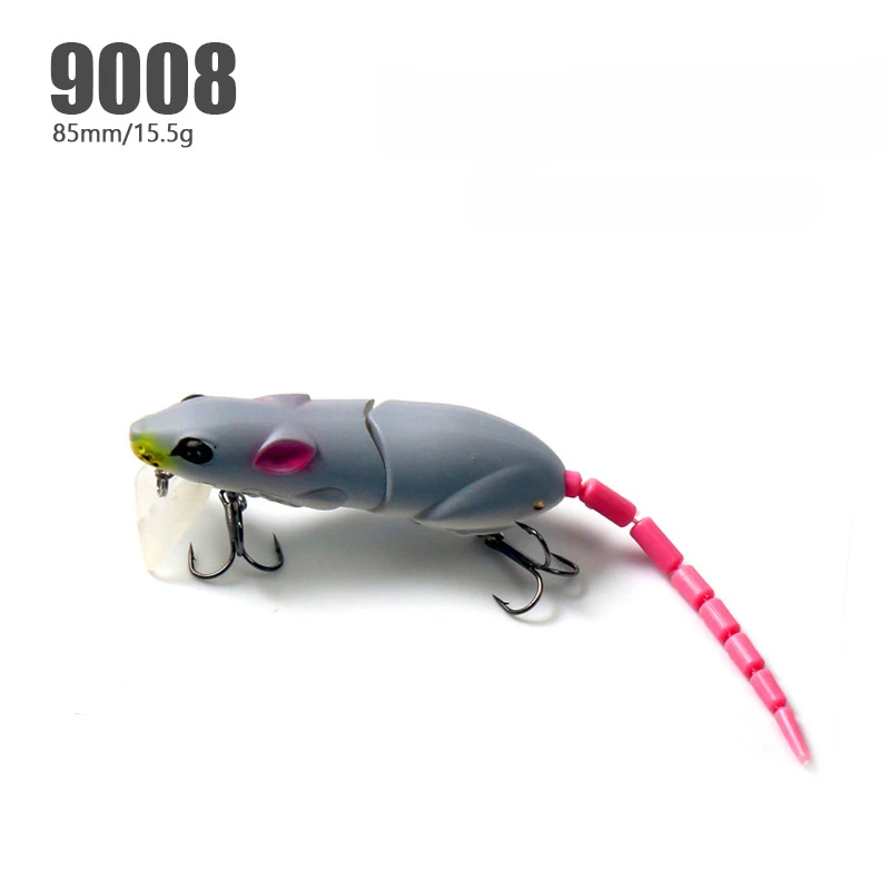 Topwater Bionic Rat Wake bait 15.5g 85mm Jointed Mouse Lure Artificial
