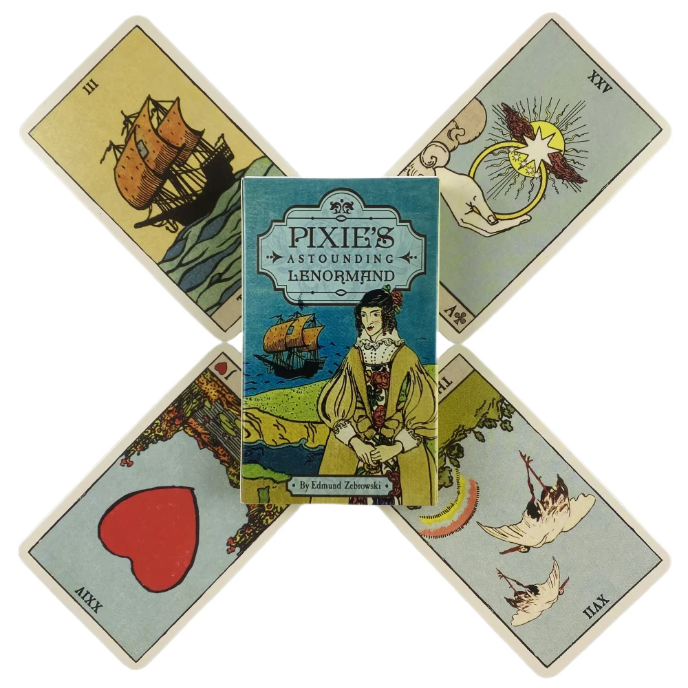 Pixie의 놀라운 Lenormand 카드 A 36 영어 운명 점술 갑판 Borad 게임 Pixie의 놀라운 Lenormand 카드 A 36 영어 운명 점술 갑판 Borad 게임