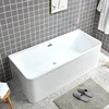 Modern Home Bathroom Supplies Massage Bathtub Detached Acrylic Adult Surf Jacuzzi Small Apartment Waterfall Bathtub with Faucet 4