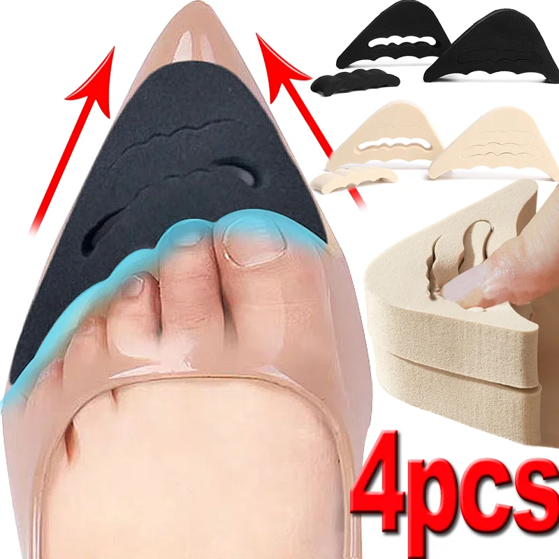 

4PCS EVA Adjustable Forefoot Insert Pad Women High Heels Toe Plug Half Sponge Shoes Cushion Feet Filler Insoles Anti-Pain Pads