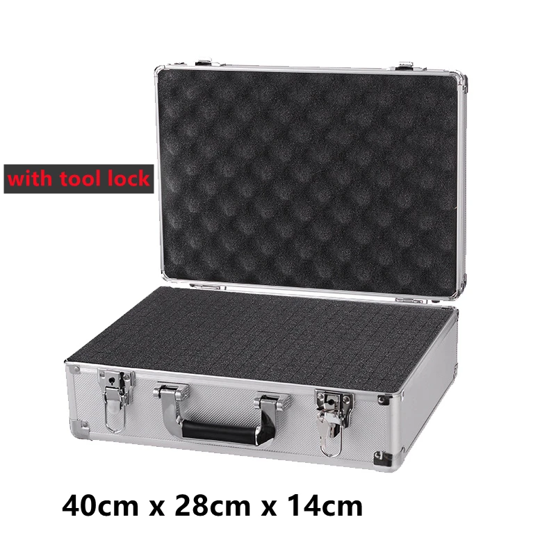 Instrument Storage Box Portable Aluminum Alloy Sponge Lining Handheld Tool Case 