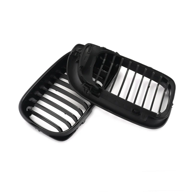 Front Bumper Kidney Grill Fit for BMW E46 4 DOOR Sedan 320i 325i 325Xi 330i 330Xi LCI Facelift 2002 2003 2004 2005 Gloss Black