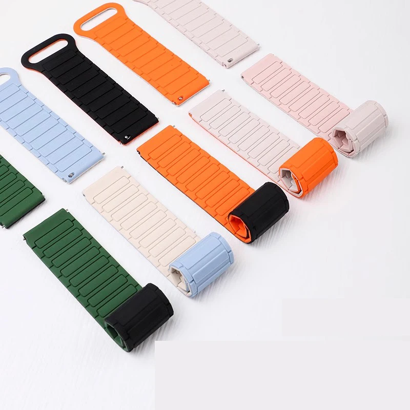 Magnetic Loop Silicone Strap - 22mm Adjustable Band