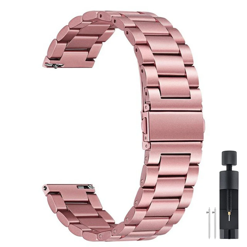 Stainless Steel Metal Watchband Bracelet, 20mm Strap