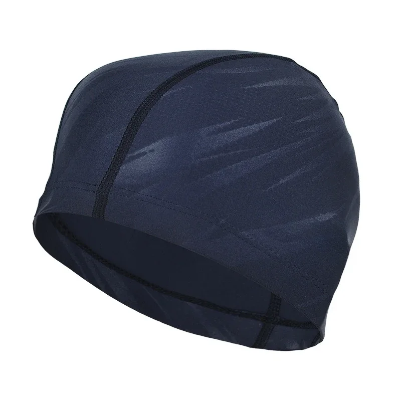 Mens High Grade Fabric Cloth Swimming Cap Durable Lightning Pattern Swim Caps for Men Swimming Accessories Bathing Hats 3