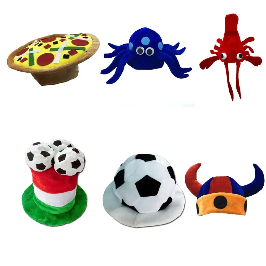 Hamburger Pizza Football Lobster Clown Roasted Turkey Hat Costume Birthday Party for Kids Children Adults Accessories