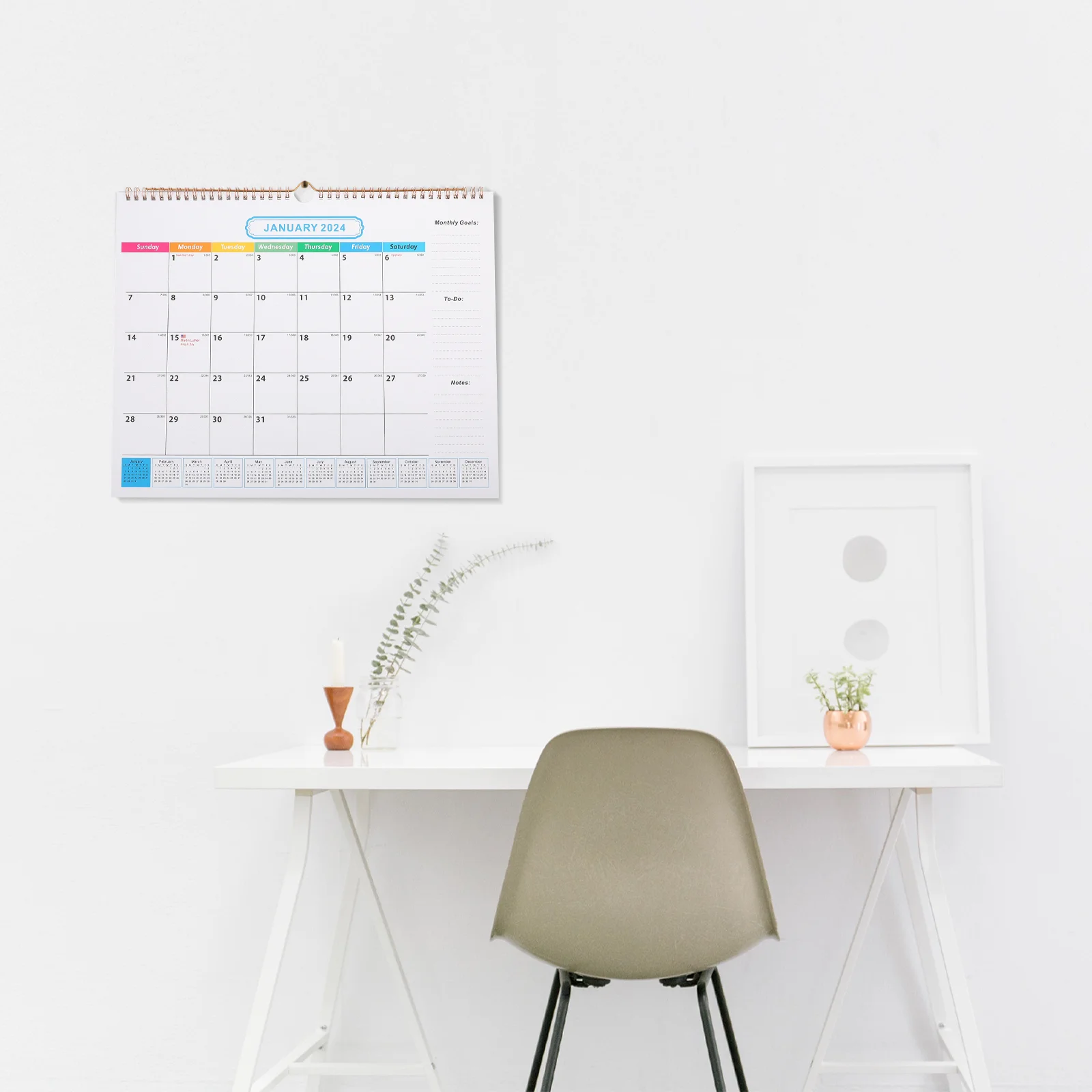 

Настенный календарь для организации обратного отсчета, календарь, подвесной календарь, ежемесячный календарь