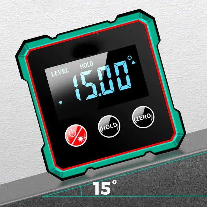 Magnetic Digital Angle Finder With Electronic Laser USB Rechargeable Protractor Level Angle Ruler Measurement Inclinometer