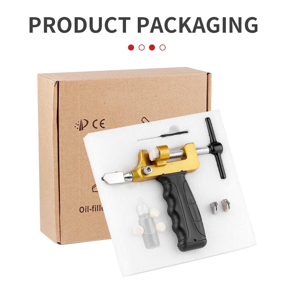 LUXIANZI 2 in 1 Glass Cutter Set Hand Held Tile Diamond Roller Cutting Tool Portable Machine Opener Breaker Tools Accessories