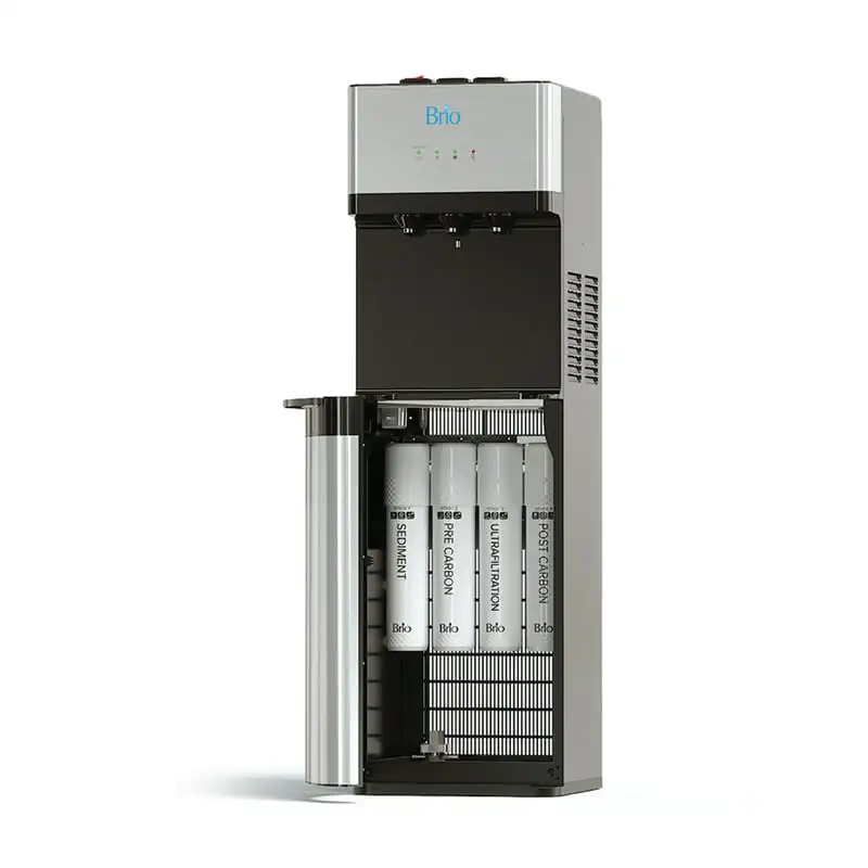 

500 Series 4-Stage Hot, Cold and Room Temperature Water Cooler Dispenser, Height 41.5" Black