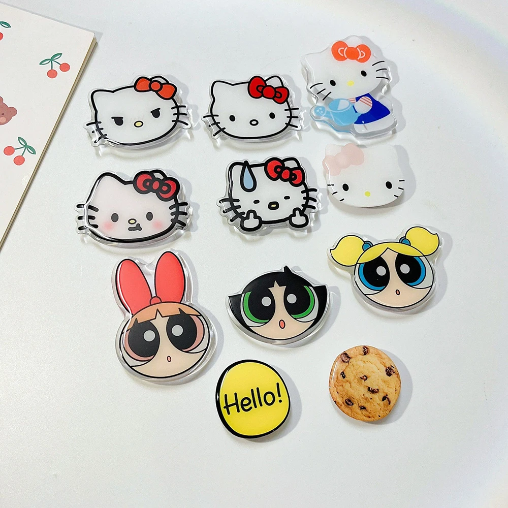 

Kawaii Sanrio Hello Kitty Bubbles Buttercup Portable Phone Holder Telescopic Adhesive Bracket Cute Girl Gift