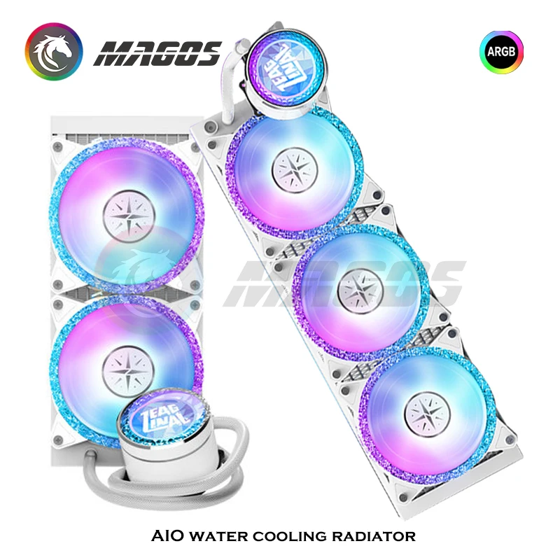 ZEAGINAL ЦП AIO кулер для AMD Intel LGA1700 2066 2011 115X 1200 ШИМ насос все в одном радиатор водяного