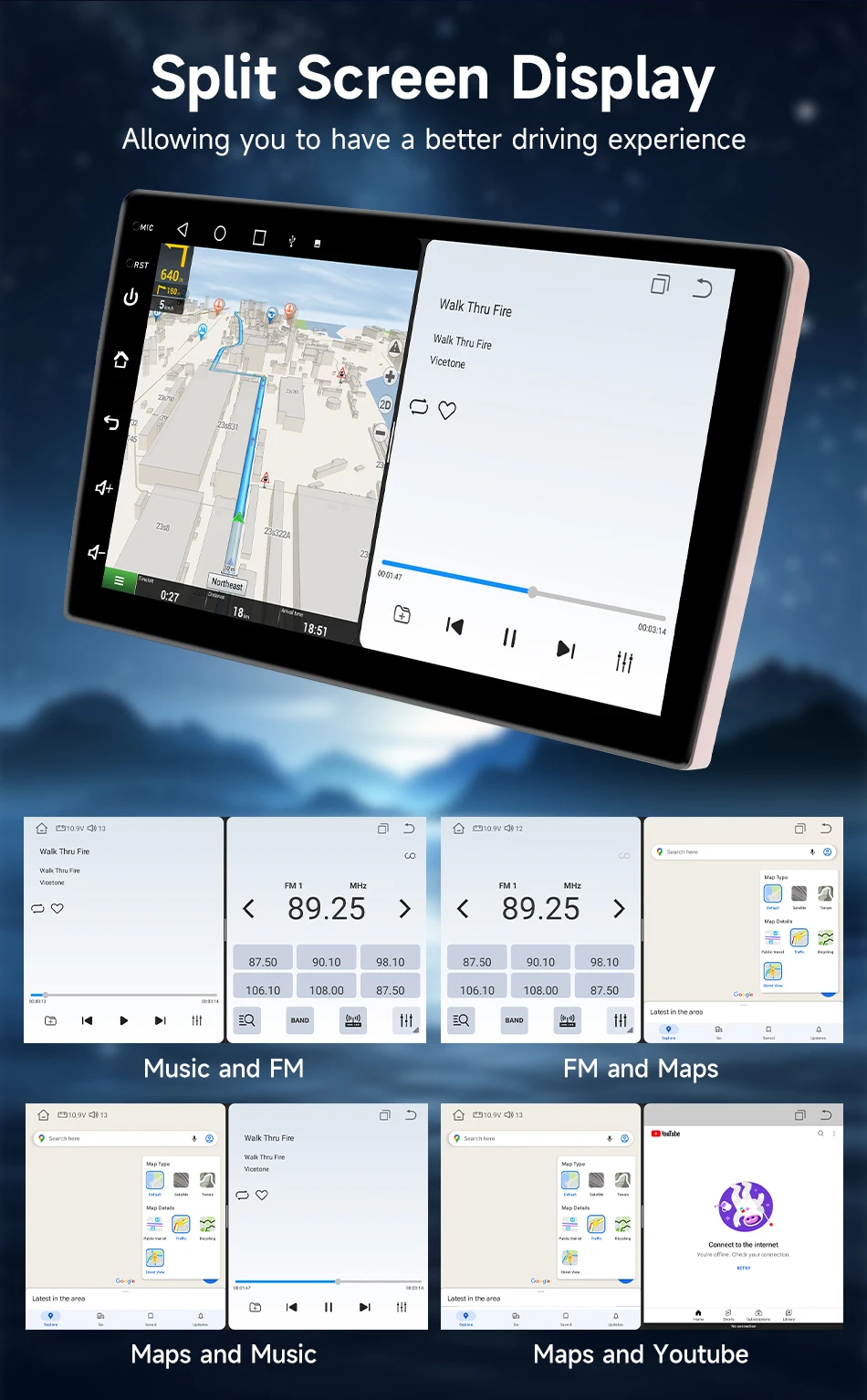 Srnubi 2Din Auto Stereo Radio Für Honda CR-V 3 RE CRV 2007-2011 Carplay Android Auto Spiegel Link BT GPS Navigation DVD Kopf Einheit – Detail 27