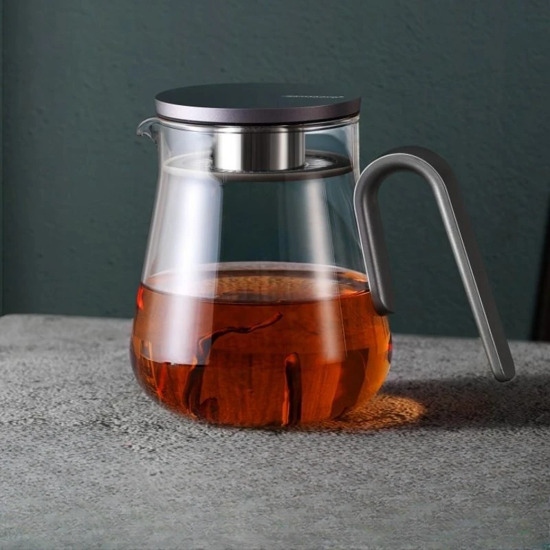 

Чайник из термостойкого стекла с разделением чайной воды, простой бытовой чайник для кипячения большой емкости, одиночный горшок для цветочного чая, High-en