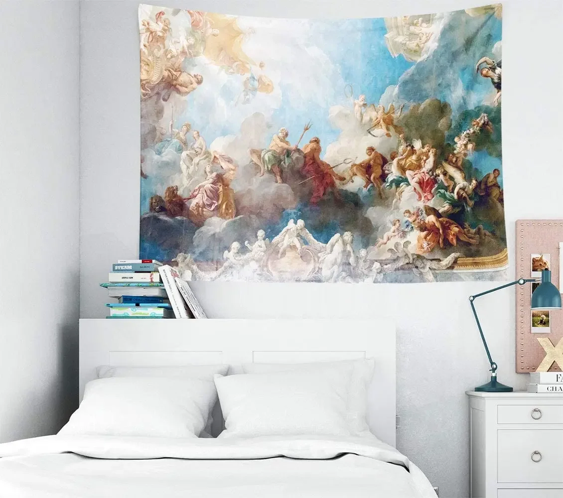 France April 18 Ceiling Painting In Hercules Room Of The Royal Chateau Versailles On 2015 For Bedroom Colorful Tapestrie