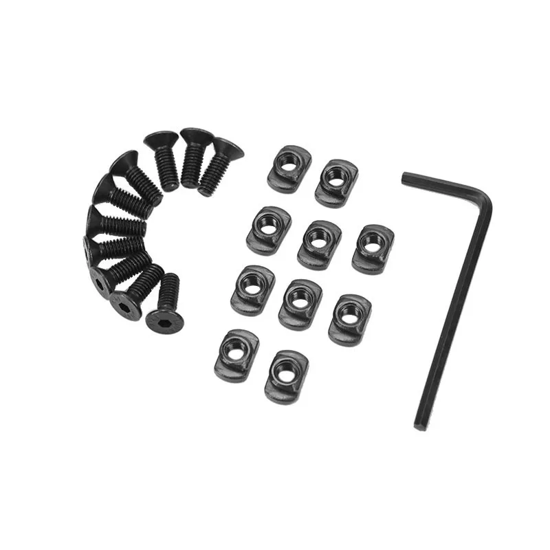 21Pcs M-Lok Rail Screws and Nuts T-shaped nut screw combination set DIY toy model accessories fasteners screw bolt nut set screw washer nut kit auto fasteners assortment