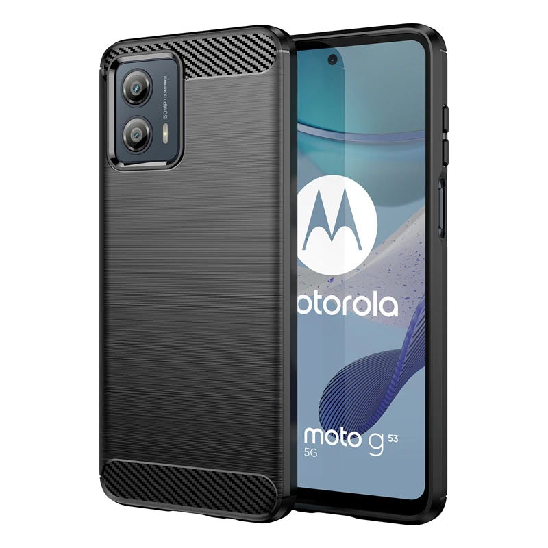 Sleek Carbon Fiber Silicone Back Cover