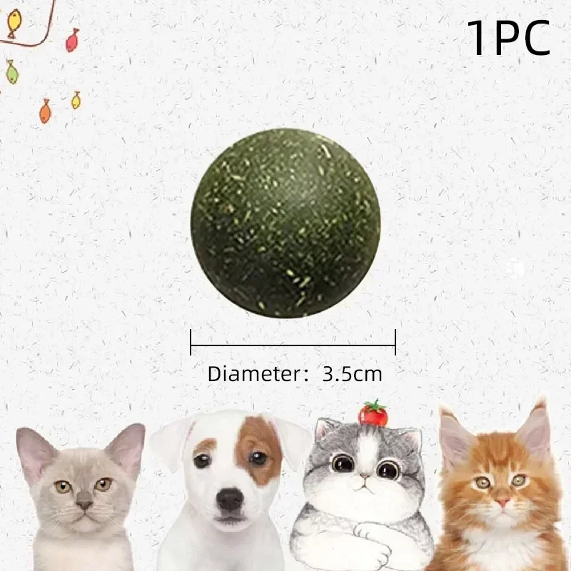 Edible Catnip Ball Toy Set 6