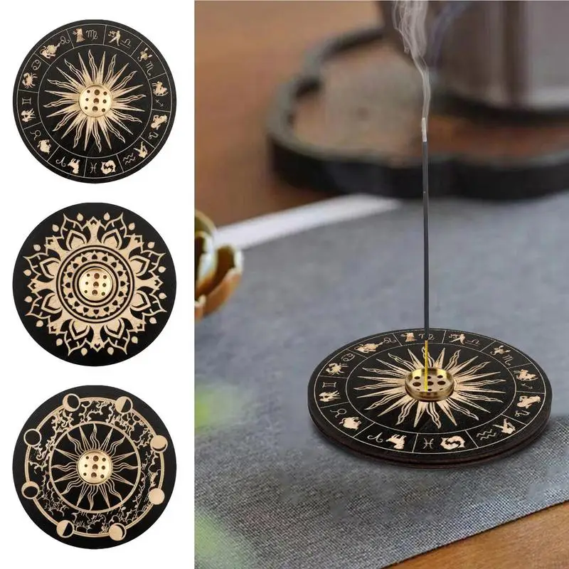 

Wooden Incense Stick Holder Incense Burner Fragrance Sticks Plate With 9 Hole Incense Tray Holder For Yoga Meditation Home Decor