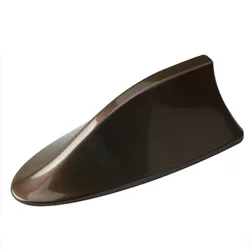 Shark Fin Car Radio Antenna - Sleek FM Signal Enhancing Exterior Auto Styling Accessory - Brown