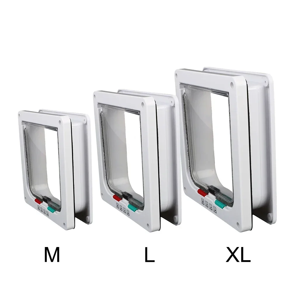 Title 15, With 4 Way Lock Security Flap Door Dog Cat Flap...