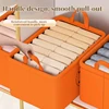 Simple Orange Desktop Fabric Storage Basket Home Toy Makeup Fabric Storage Basket Foldable With Handles Letter Storage Organizer 1