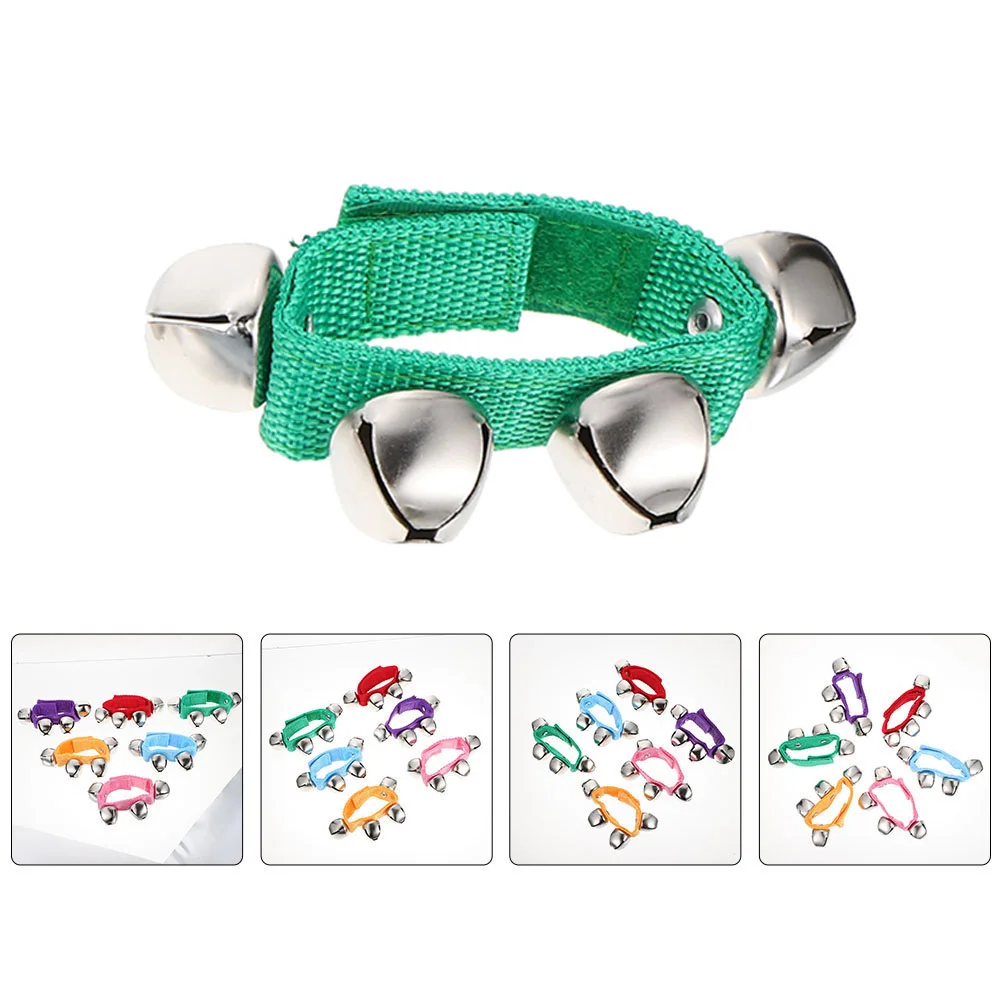 2 Pcs Orff Rattle Children&rsquo;s Toys Bracelet Props Percussion Instruments Alloy Cheering Wristband Bells Music Kids Party