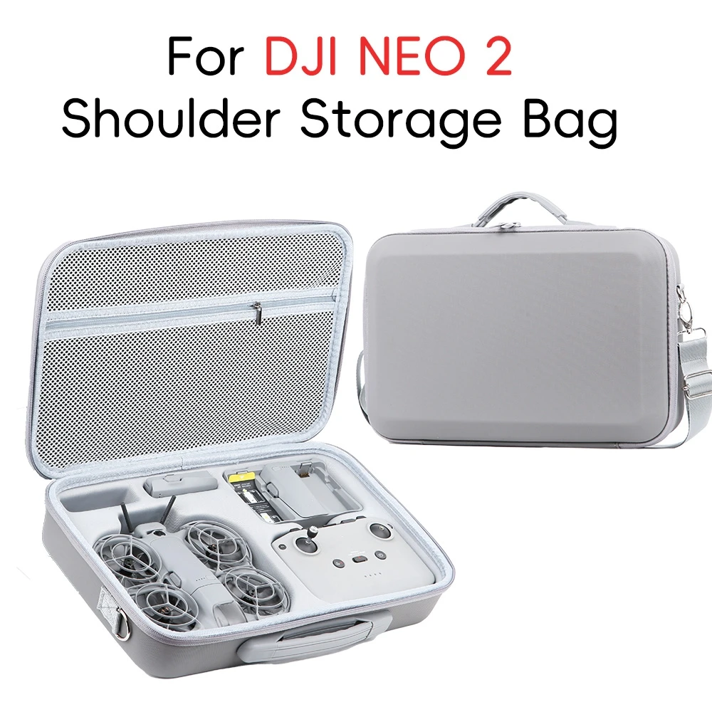 DJI Neo 2 Fly More 콤보용 휴대용 보관 케이스, 충격 방지 하드 캐리 백, 드론 본체 및 부품 보호 케이스
