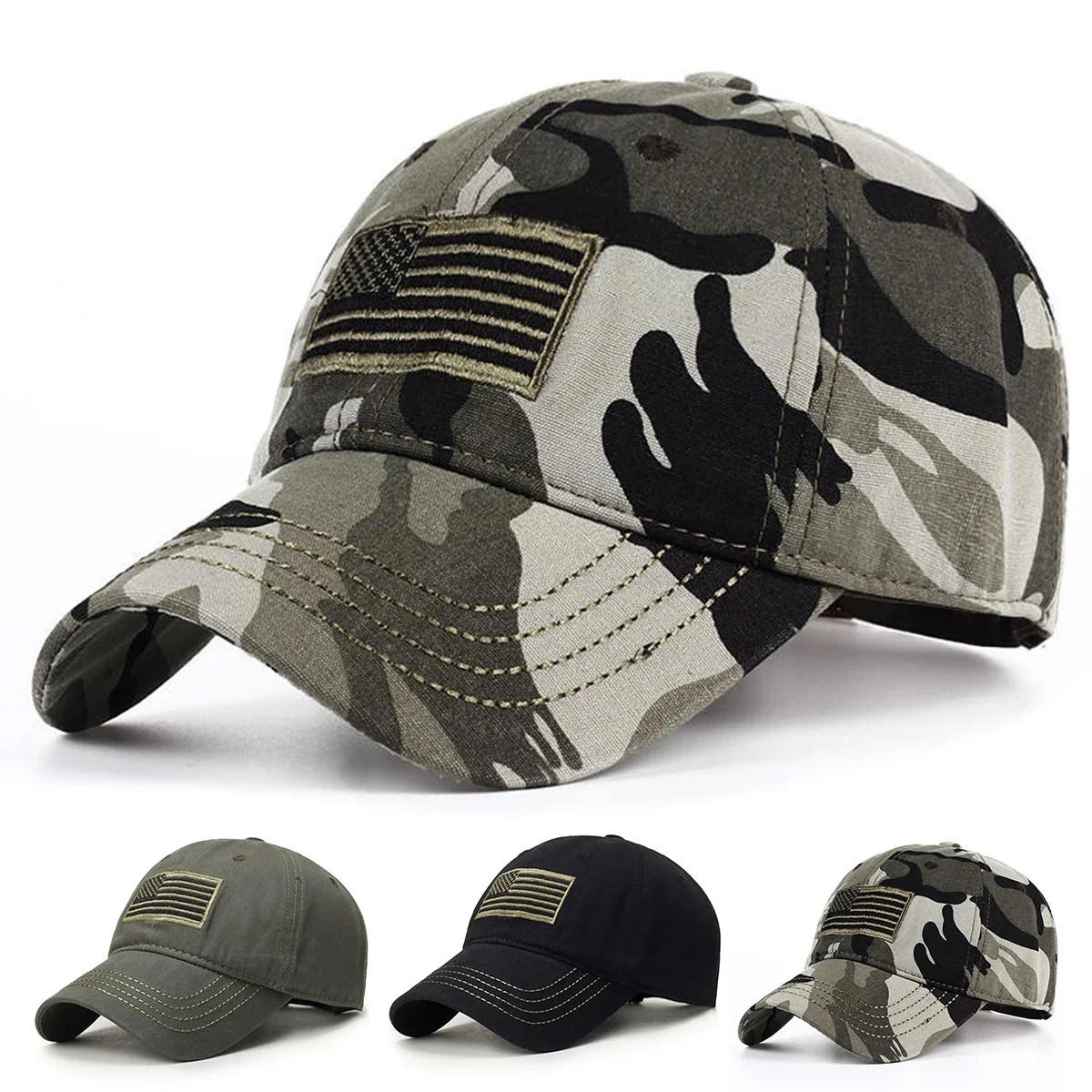 Unisex Flagge der Vereinigten Staaten Stickerei Baseball Caps Frühling Herbst Outdoor Einstellbare Casual Hüte Sonnenschutz Hut Sport Cap