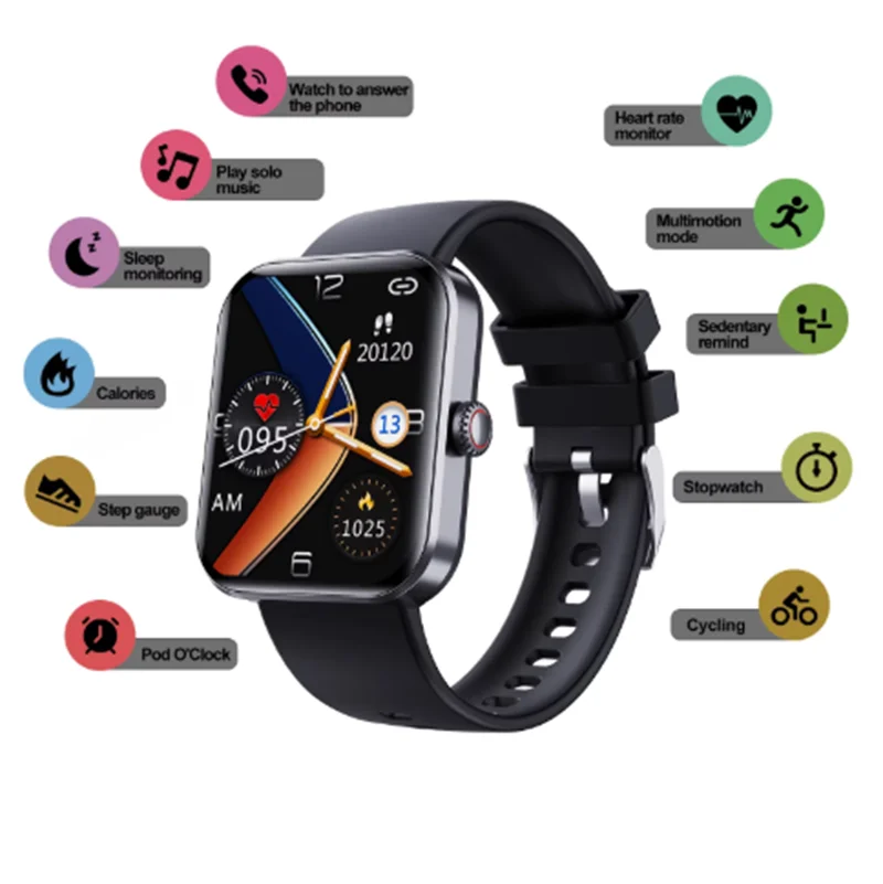 Blood glucose Watch smart watch Heart rate Blood pressure oxygen temperature monitoring Health Sports waterproof Non-invasive glucose blood glucose monitor