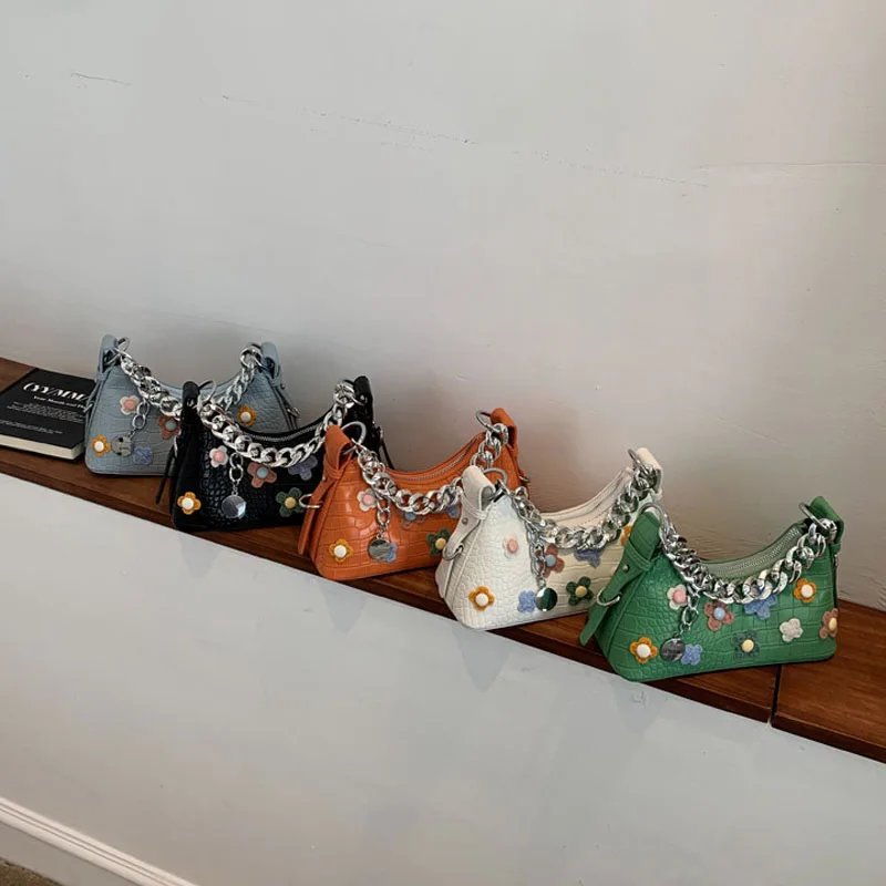 fashion shoulder bag for women leather Messenger Bag Flowers Bags for Girls Mini Coin Purse Beach Handbags