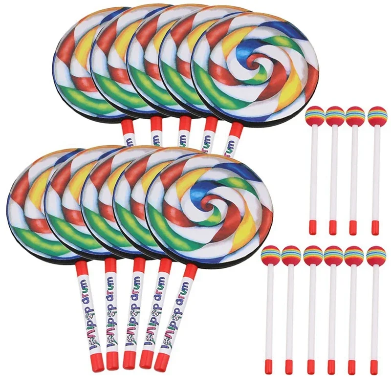 lollipop-shape-drum-com-rainbow-color-mallet-musica-rhythm-instruments-para-criancas-baby-playing-toy-79-10pcs