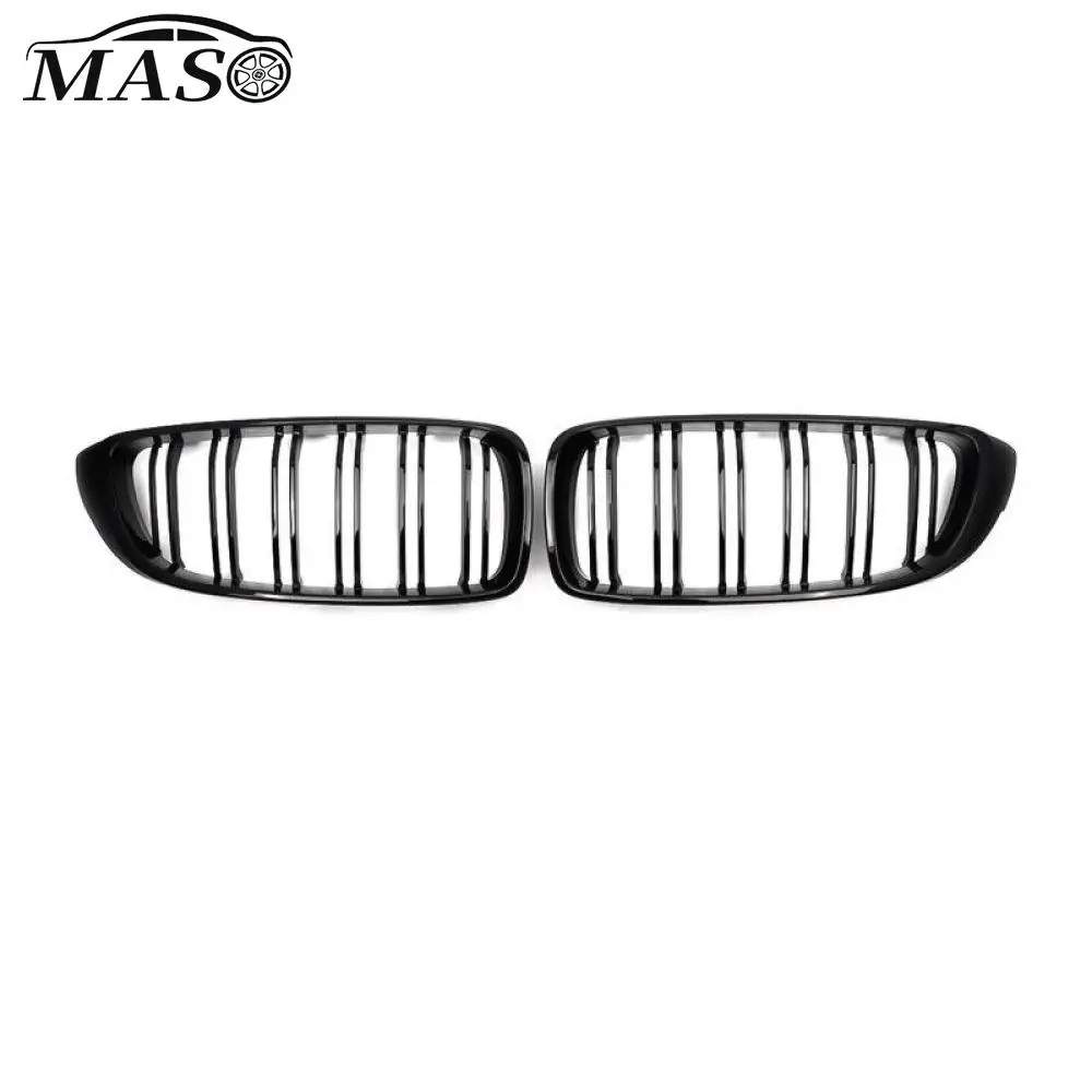 

2PCS ABS Car Front Kidney Grille Dual Slat Grille for BMW 4 Series F32 Coupe 2013-2017