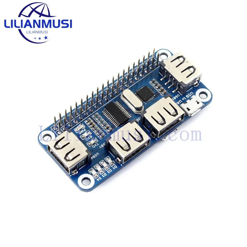 Hub Usb A 4 Porte Hat Usb 2.0 1.1 Micro Usb Per Raspberry Pi Zero/W A + B B + 2 3 Modello B Debug Seriale A Bordo Usb A Uart