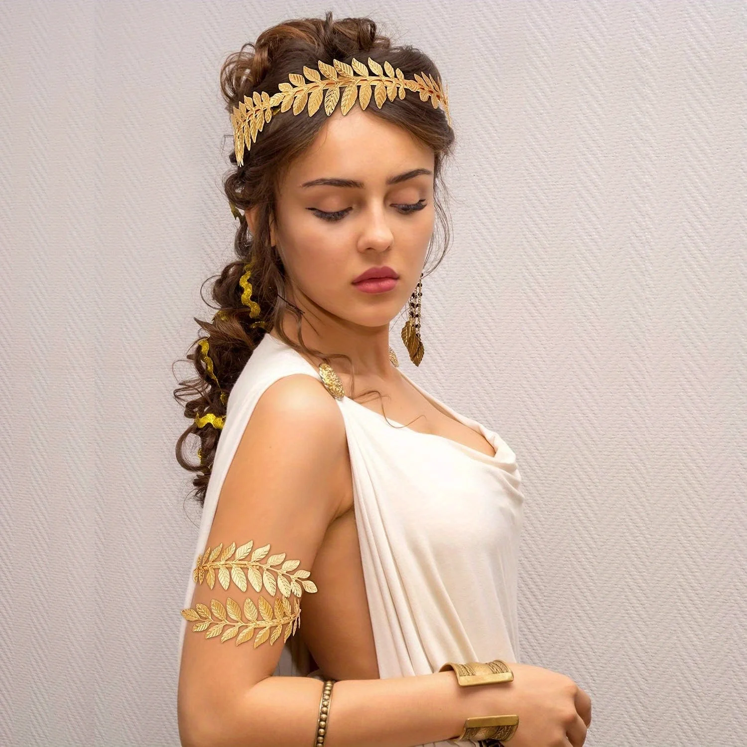 Elegant Solid Color Leaves Hairband! Non-Slip Design, New Gold Leaf Decoration, Retro Baroque Style.