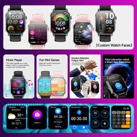 Montre connectée intelligente 2026 de pointe pour hommes avec ECG+PPG, mesure précise de la tension artérielle, des lipides et de l'acide urique, écran AMOLED HD de 2,0 pouces, appels HD 5