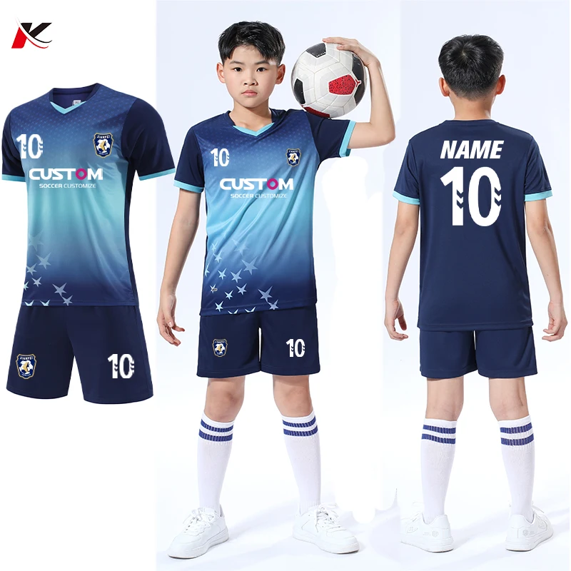 Kid Football Jerseys Children Soccer Uniform Shirts Futsal Sportswear Child Football Tracksuit Boy Sports Suit JLS918
