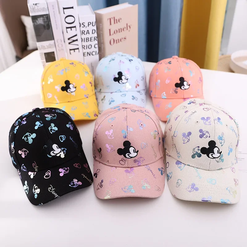 

New Disney Plus Mickey Mouse Hat Boys Girl Caps Minnie Mouse Anime Children Baseball Caps Adjustable Sunhat Kids Brithday Gifts