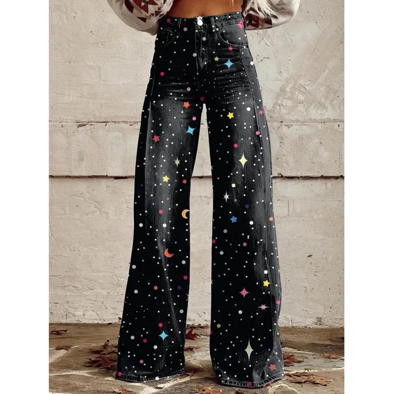 Imitation Cow Wide Leg Sweatpants Fashion Women's Casual Cargo Loose Pants Thin Style Trousers Solid Low Waist Oversized Pants