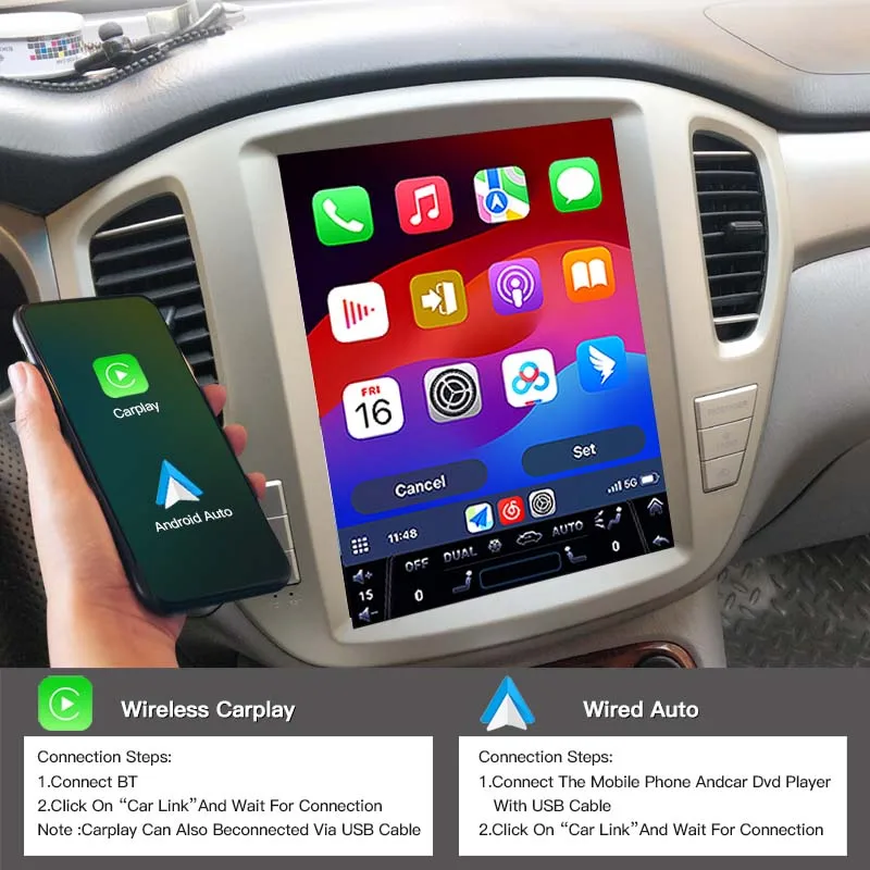 カーナビ タッチスクリーン CarPlay Android Auto LAMTTOカー