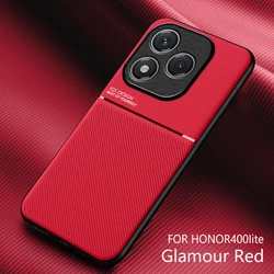 Slim Non-Slip Protective Phone Case with Magnetic Car Holder Feature for Honor 400 Lite (Red)