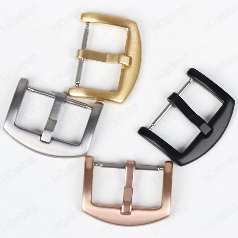 Stainless Steel Buckle - Watch Strap Clasp in Silver & Black for Watch Accessories and Repair